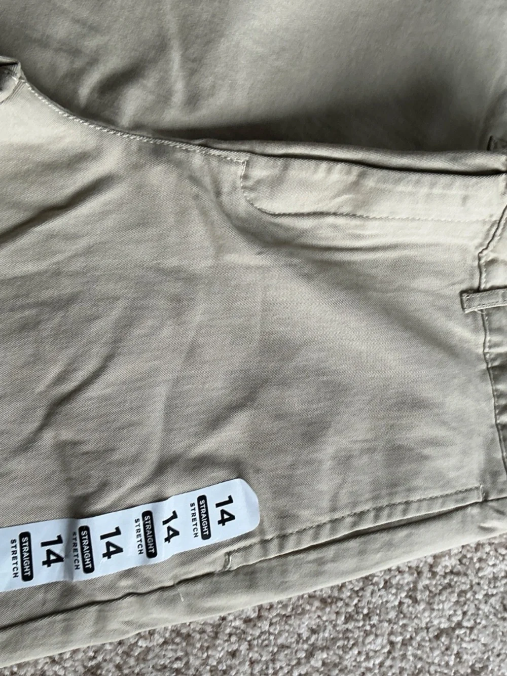 NWT Children’s Place Boys 14 Khaki Straight Chino Pants Adjustable Waist